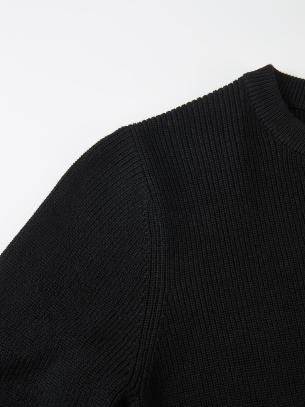 Waffle Knit Top - Black