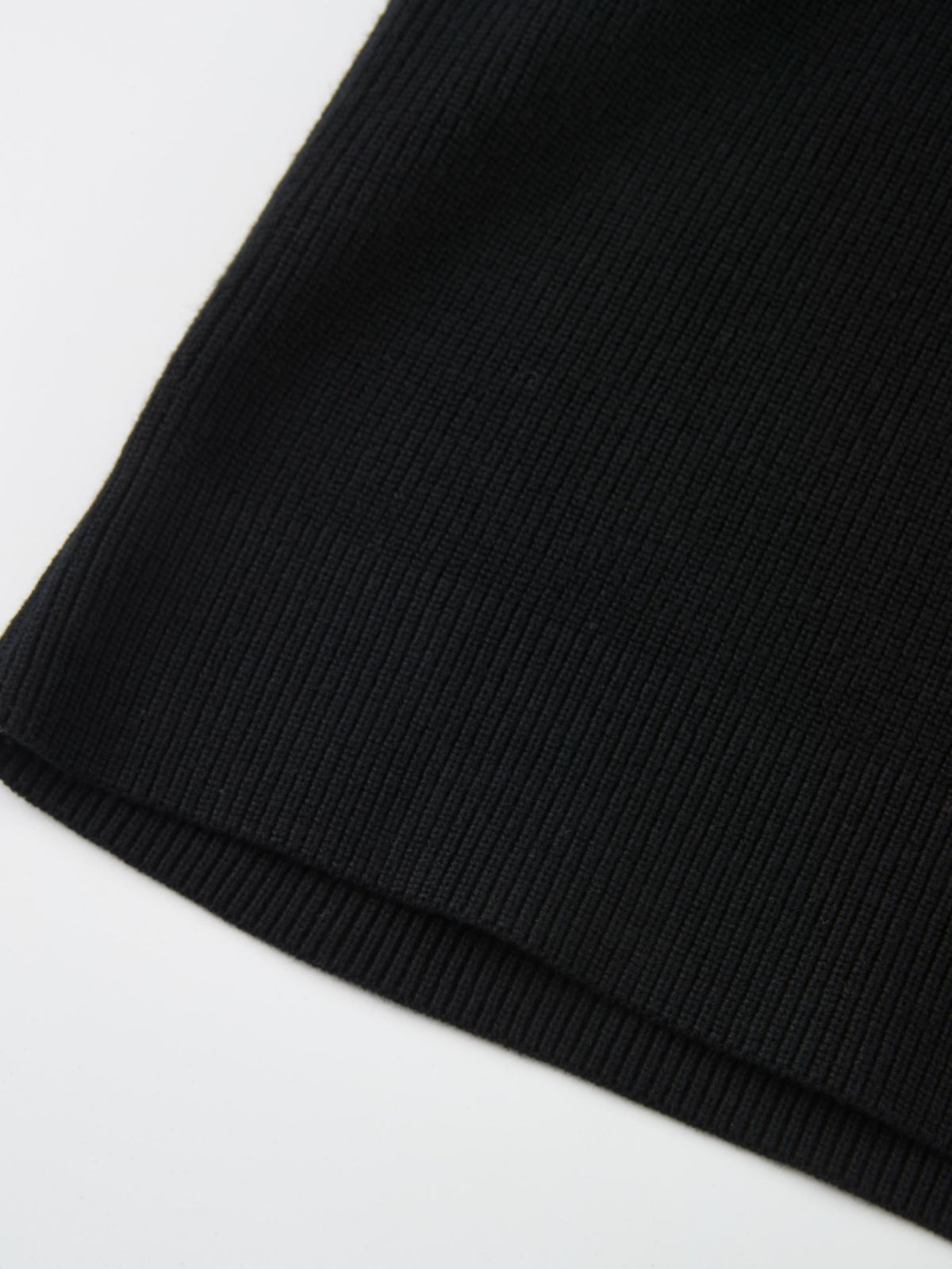 Waffle Knit Top - Black