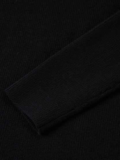 Waffle Knit Top - Black