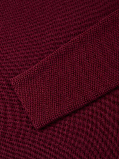 Waffle Knit Top - Burgundy