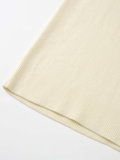 Waffle Knit Top - Cream