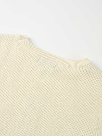 Waffle Knit Top - Cream