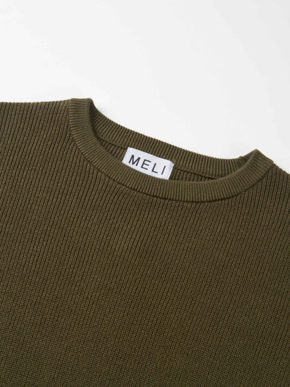 Waffle Knit Top - Olive