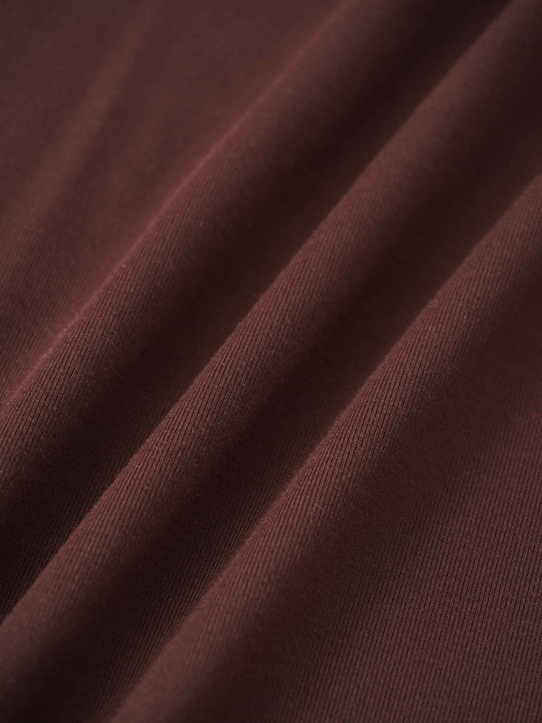 Modal Turtleneck Long Sleeve-Dark Brown