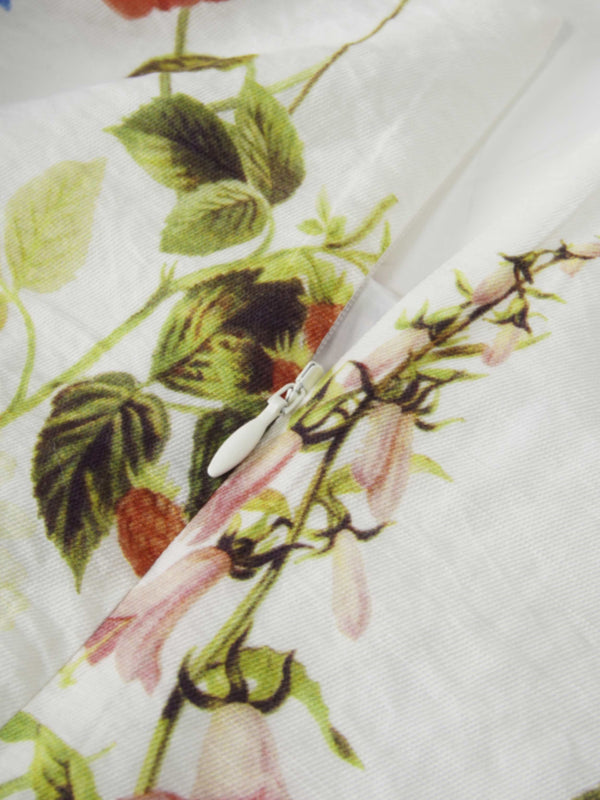 Waist Yoke Dress-Garden Floral