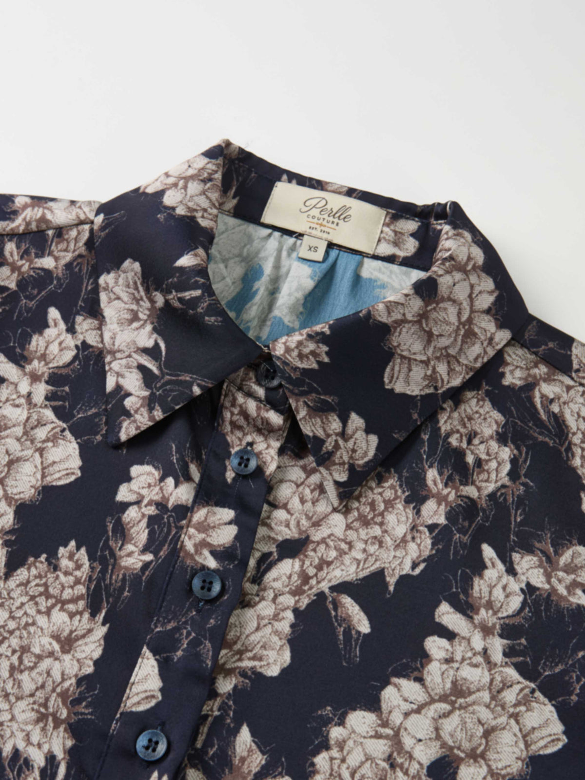 Printed Blouse - Navy Floral
