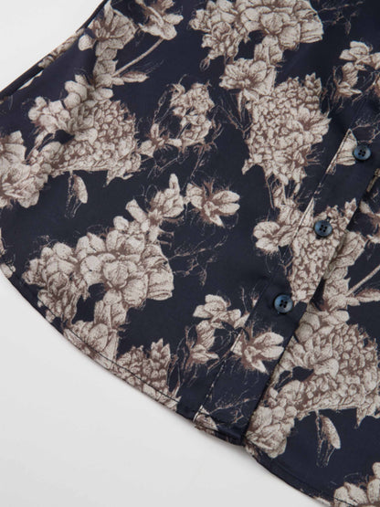 Printed Blouse - Navy Floral