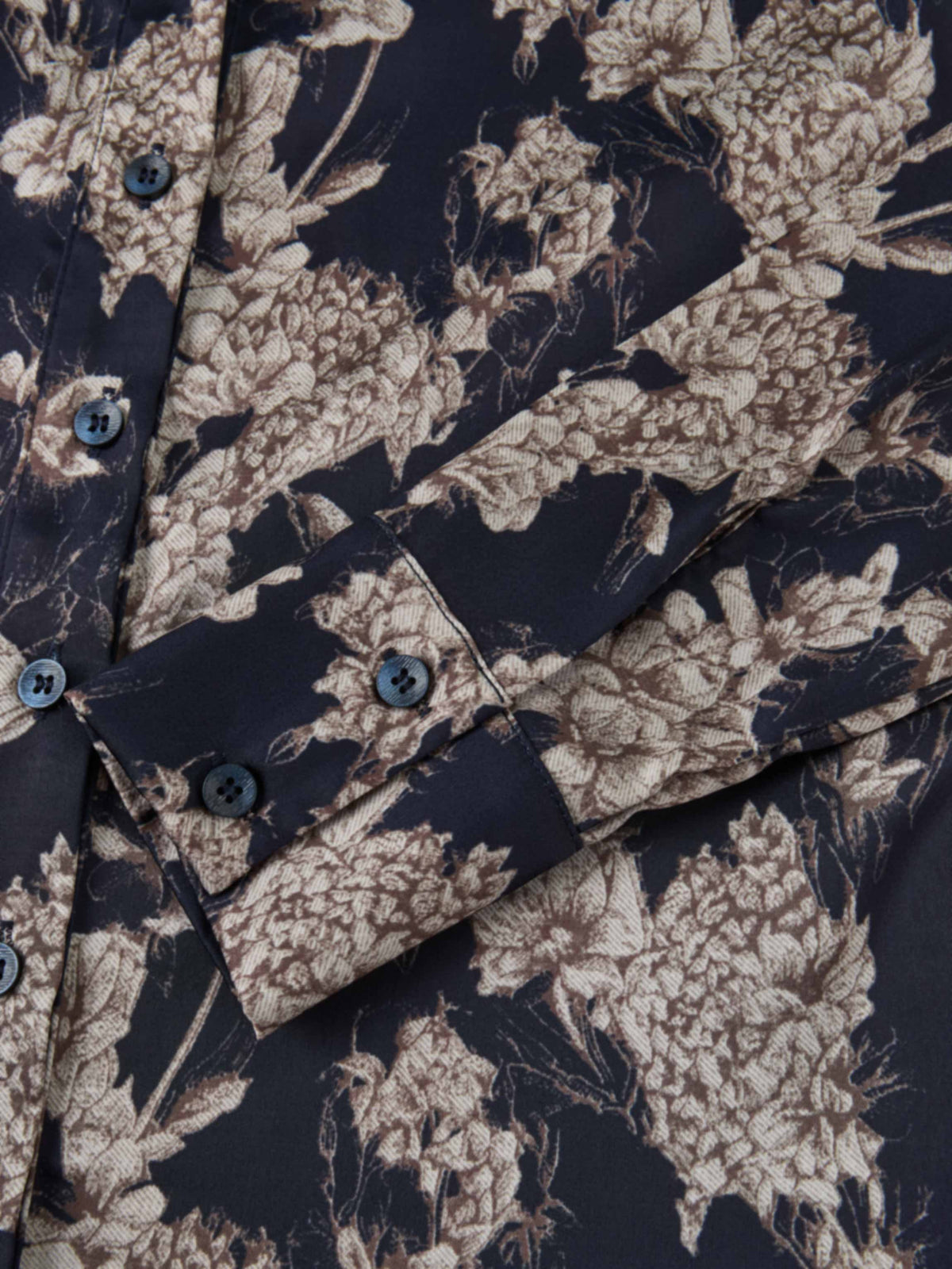 Printed Blouse - Navy Floral