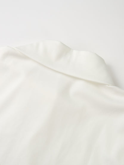 Lace Trim Blouse - White