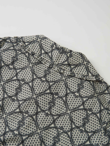 Ruffle Collar Blouse - Heart Design