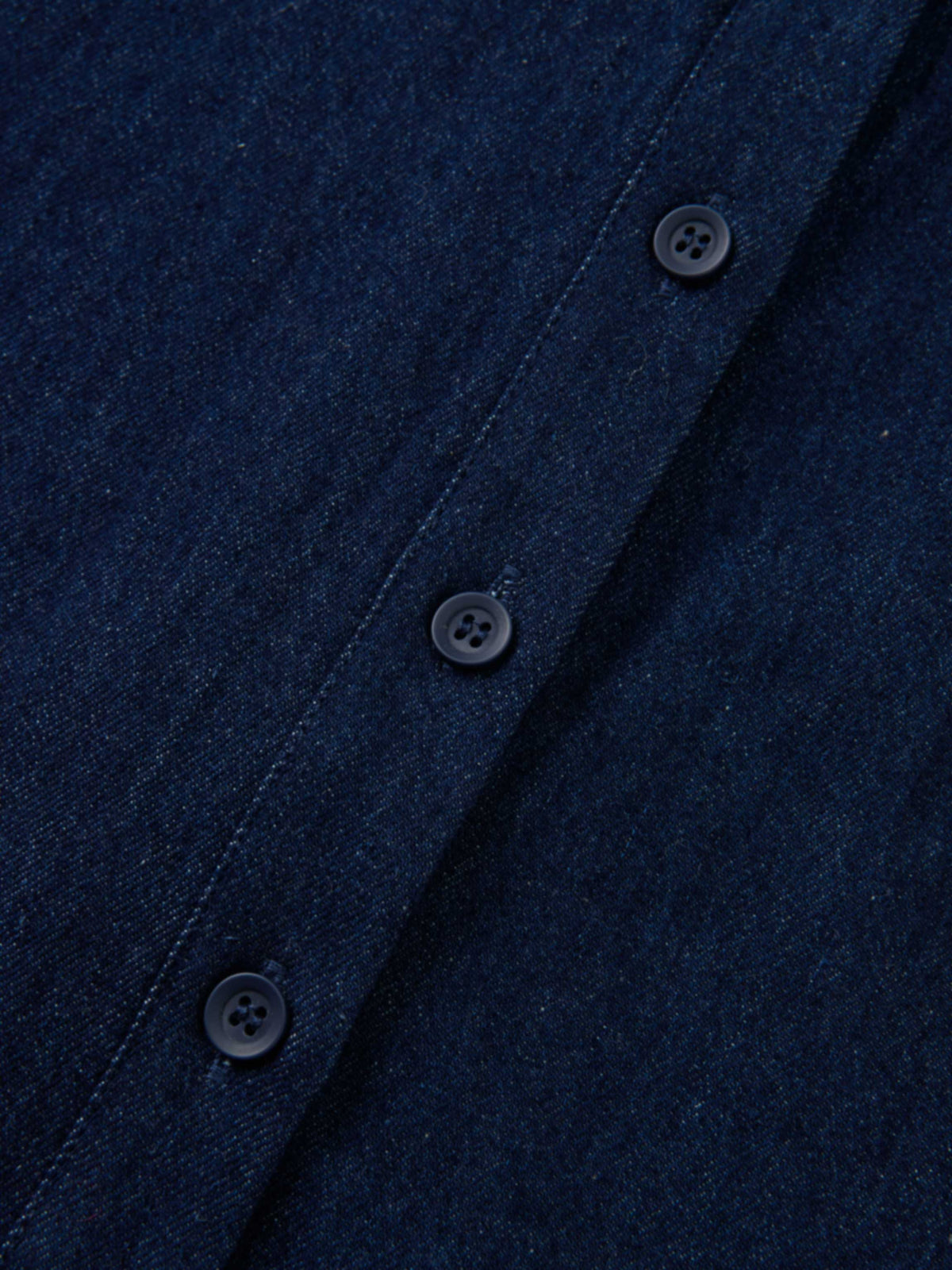 Knit Top Denim Shirt - Blue