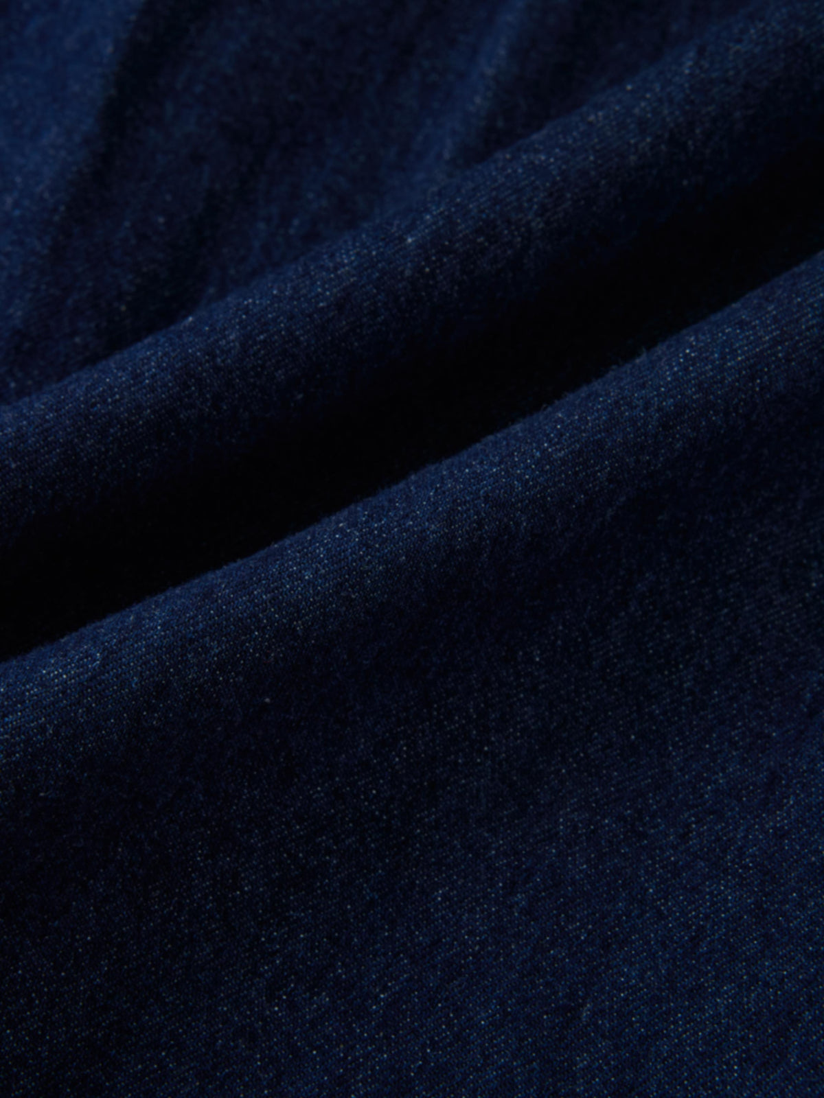 Knit Top Denim Shirt - Blue