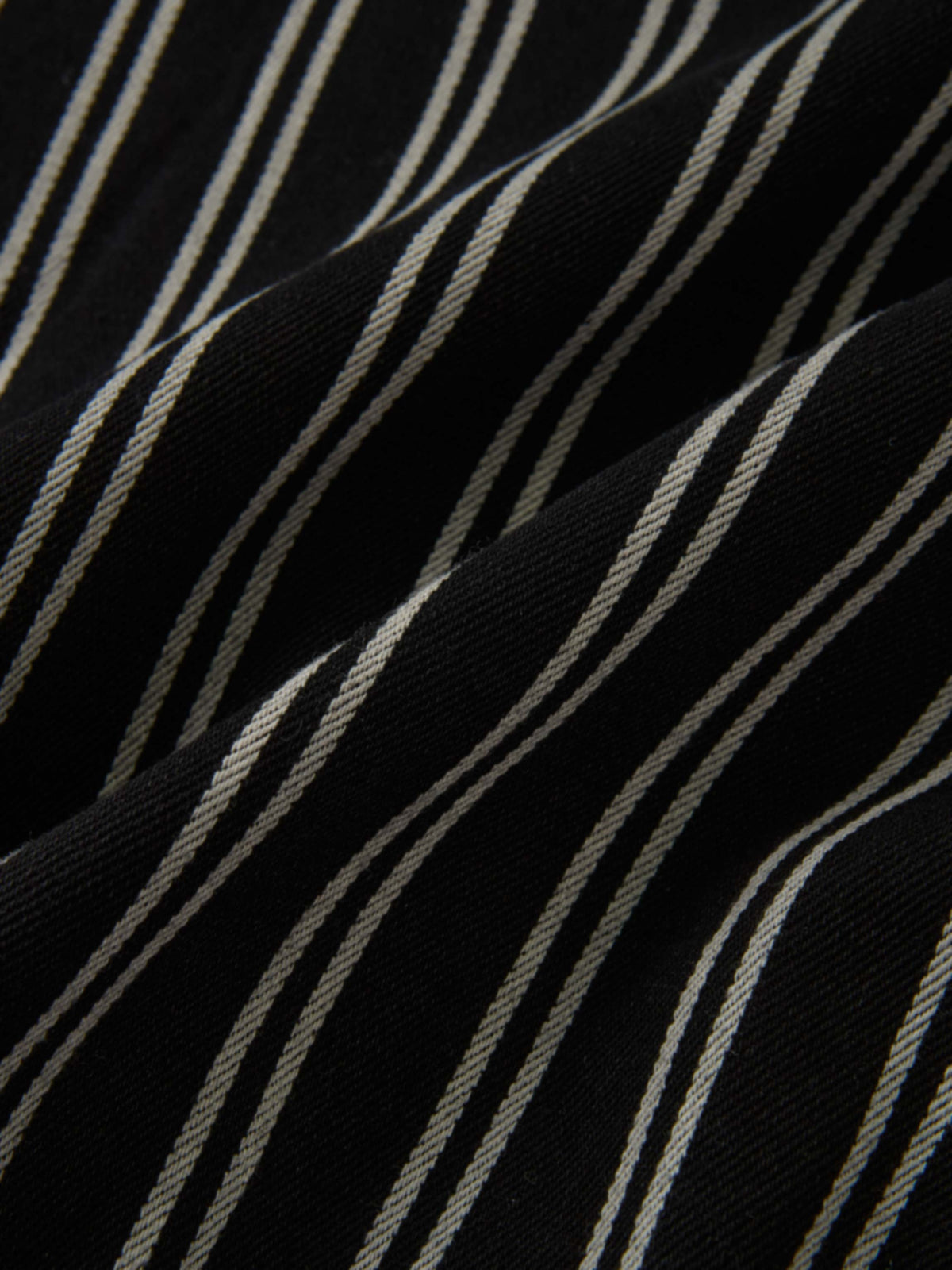 Denim Bomber Jacket - Black/White Stripes