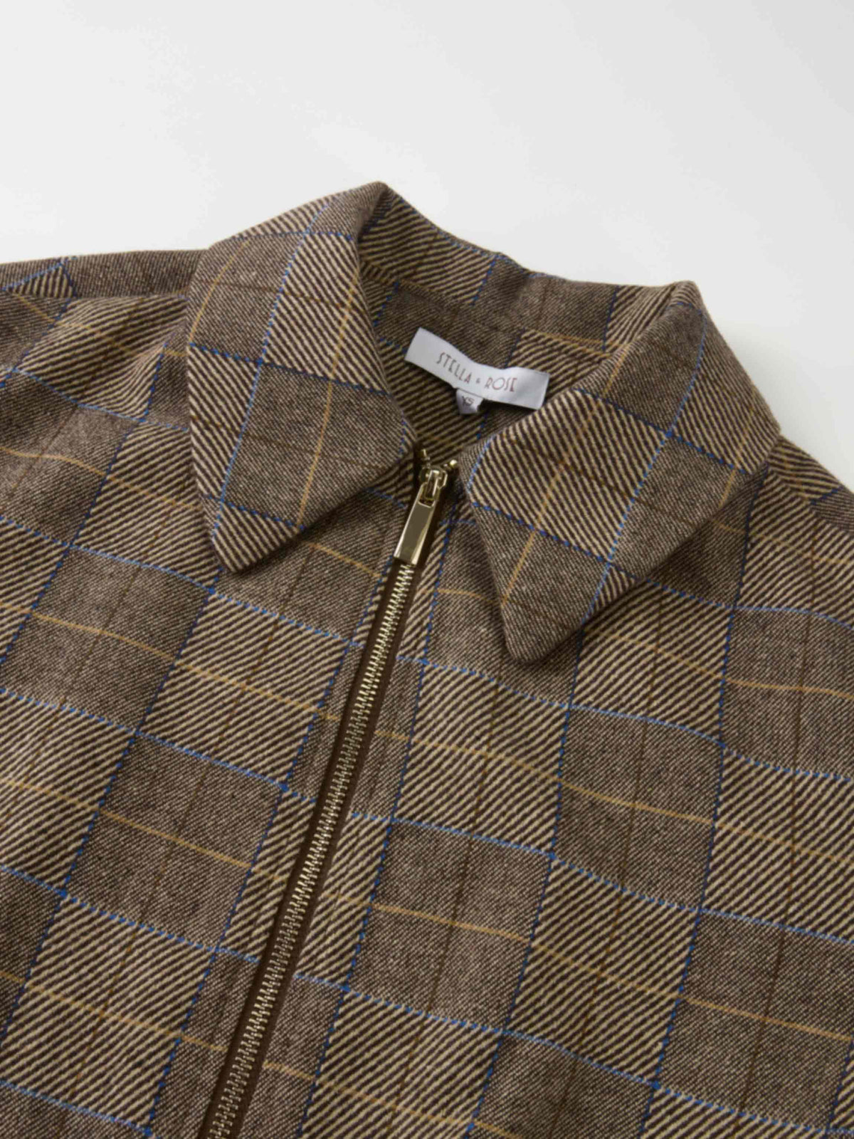 Plaid Bomber Jacket - Brown Plaid