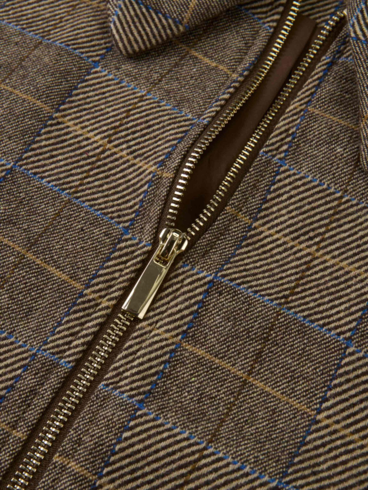 Plaid Bomber Jacket - Brown Plaid