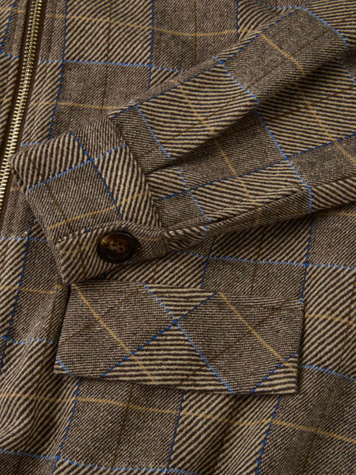Plaid Bomber Jacket - Brown Plaid