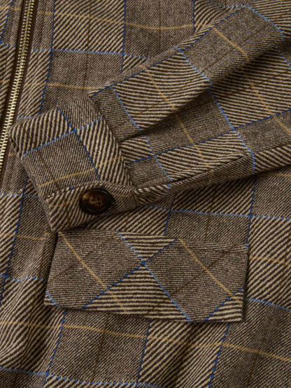 Plaid Bomber Jacket - Brown Plaid