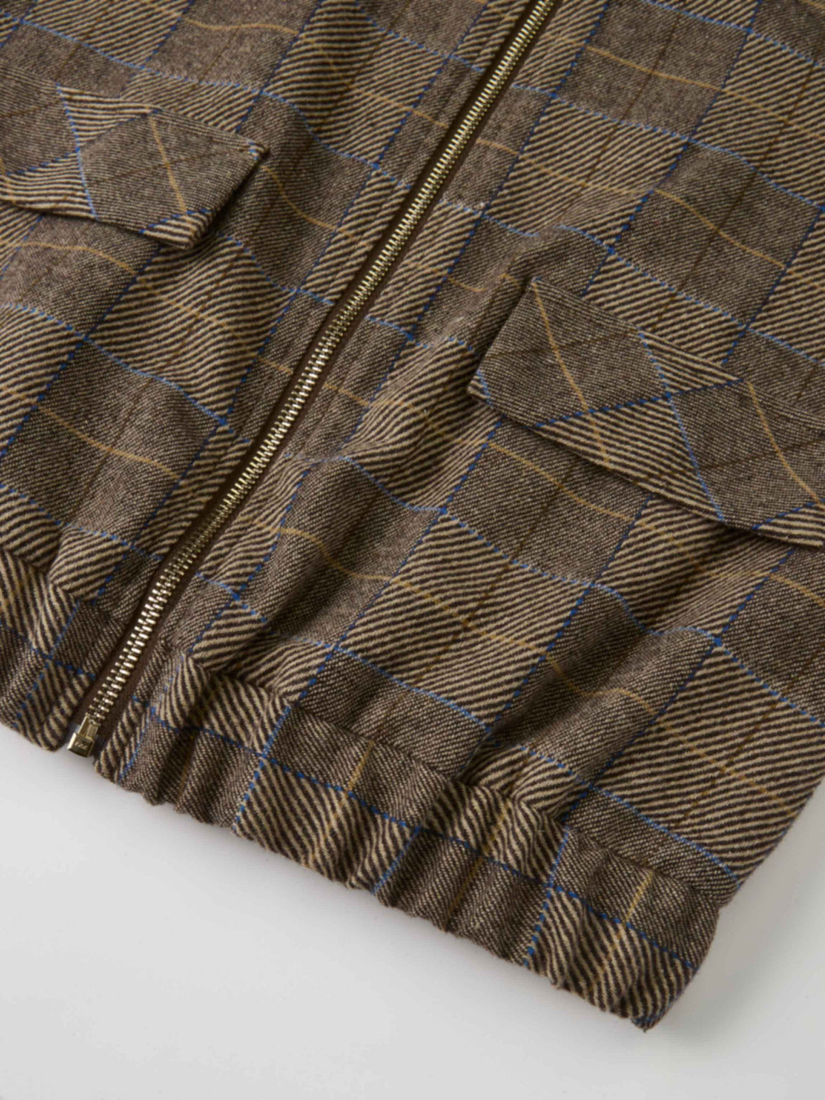 Plaid Bomber Jacket - Brown Plaid
