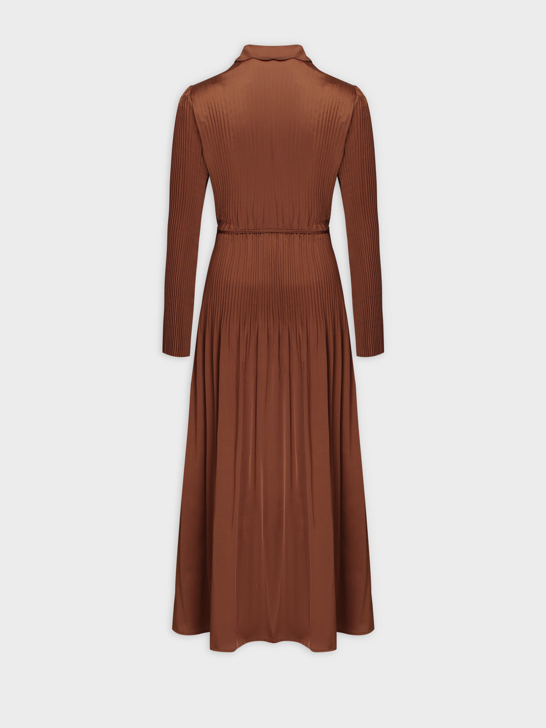 Micro Pleat Dress-Bronze