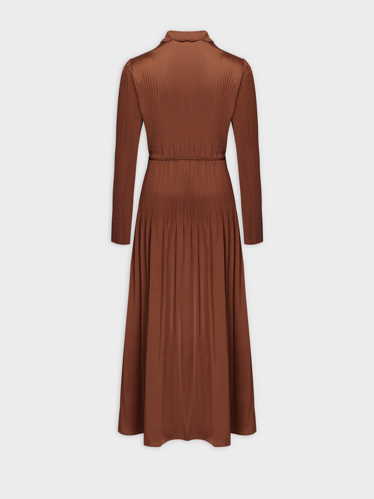 Micro Pleat Dress-Bronze