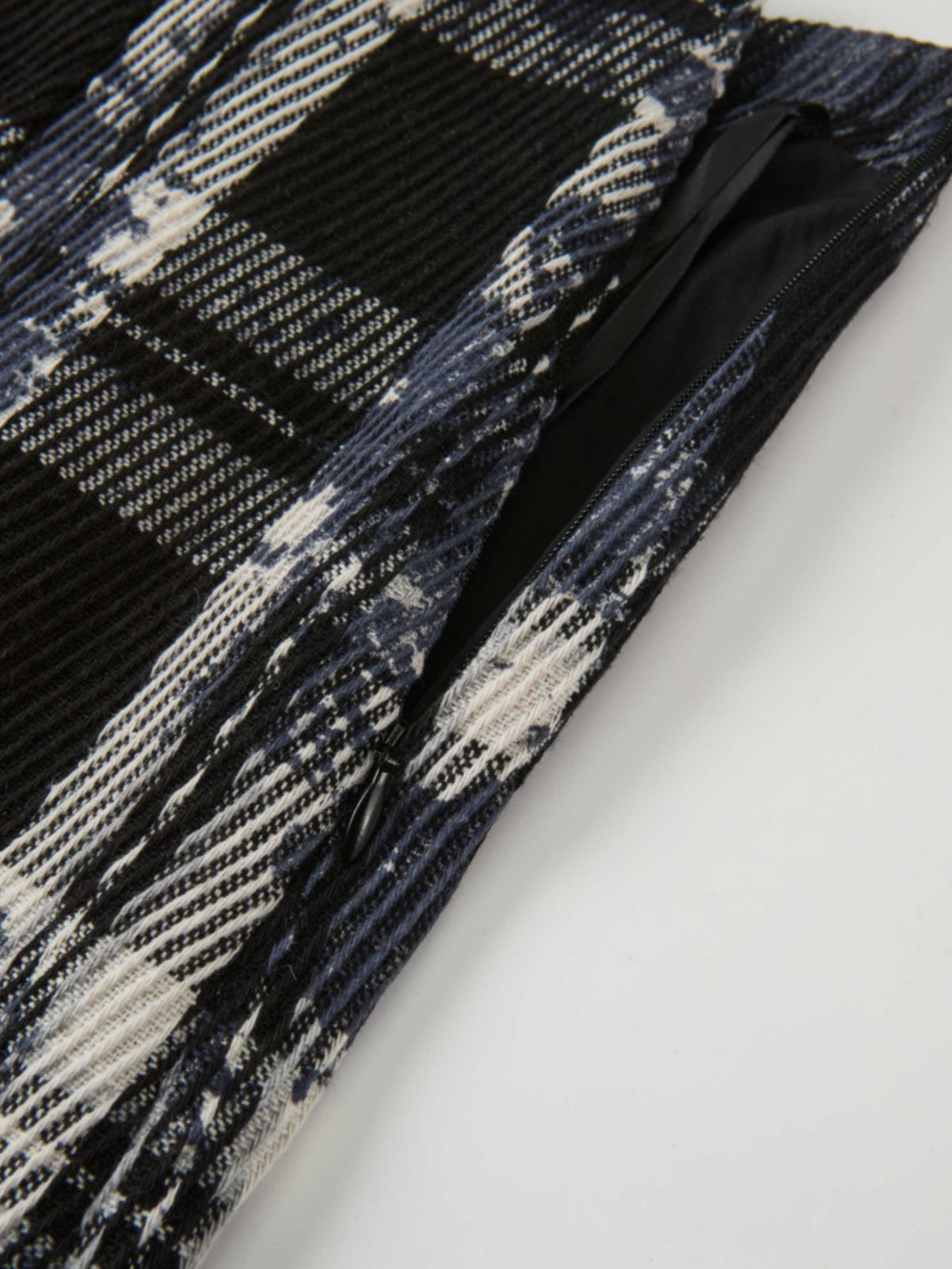 Double Layer Plaid Skirt - Black Plaid