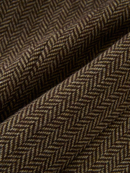 Herringbone Blazer - Brown/Tan