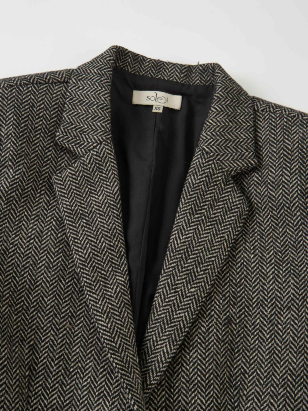 Herringbone Blazer - Black/White