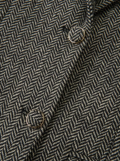 Herringbone Blazer - Black/White