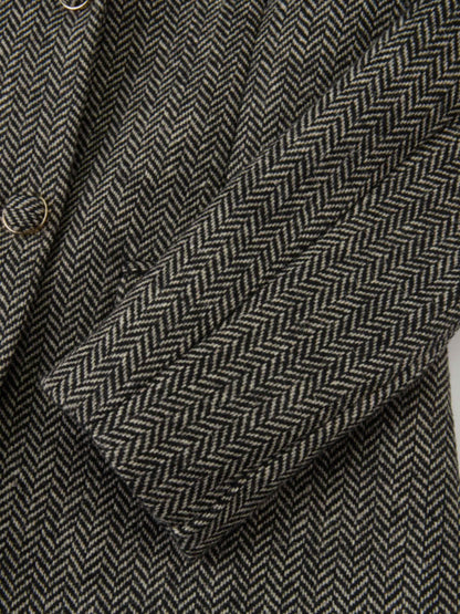 Herringbone Blazer - Black/White