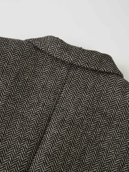 Herringbone Blazer - Black/White