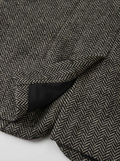 Herringbone Blazer - Black/White