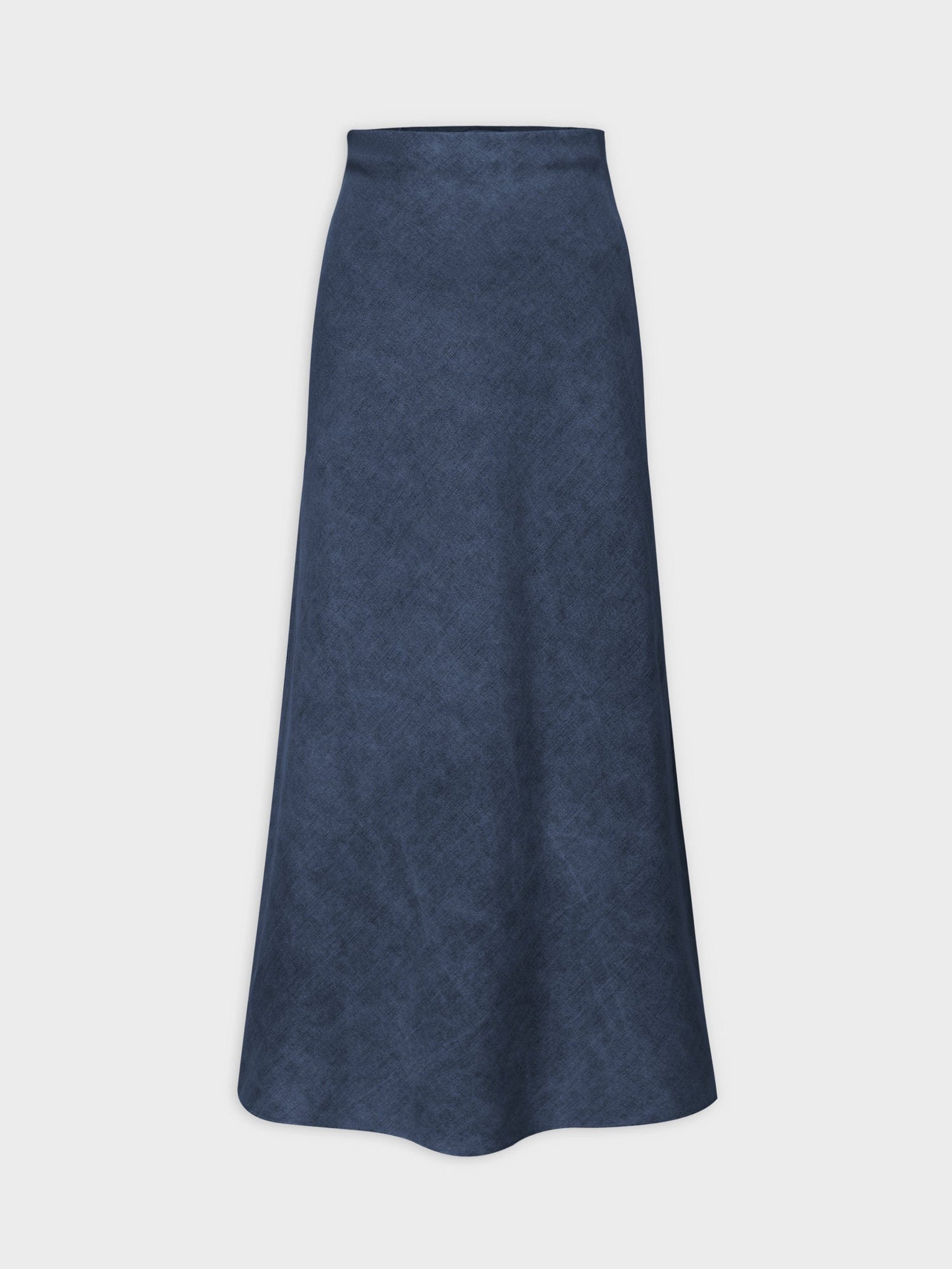 Classic Denim Skirt 37&quot;-Dark Blue