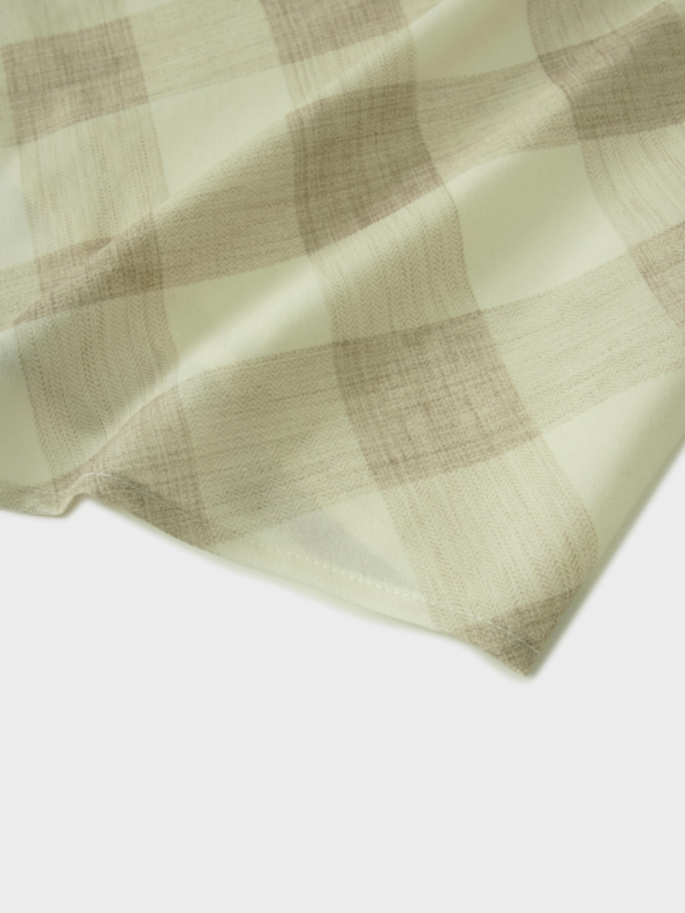 Flutter Sleeve Wrap Dress-Tan Gingham