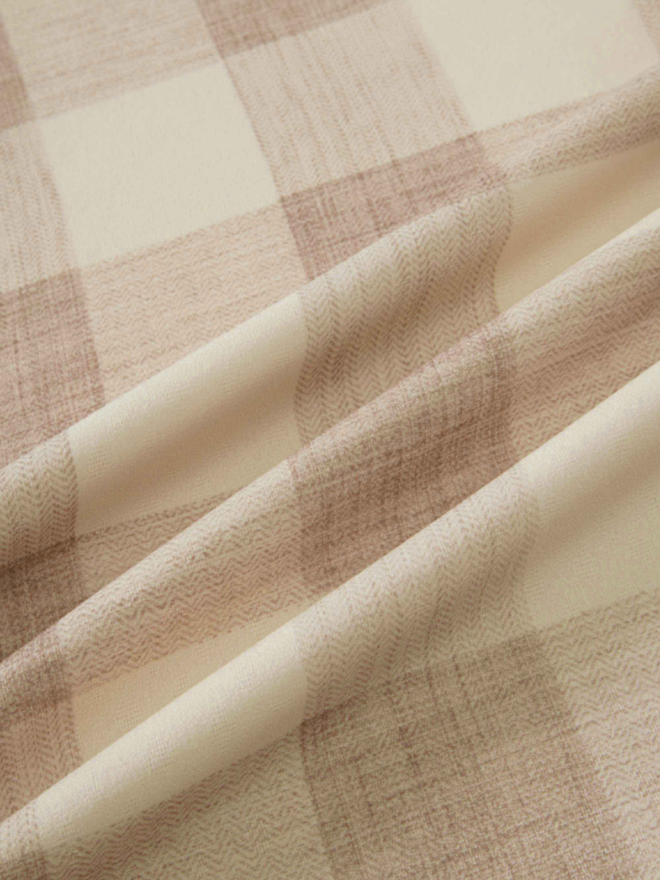 Flutter Sleeve Wrap Dress-Tan Gingham