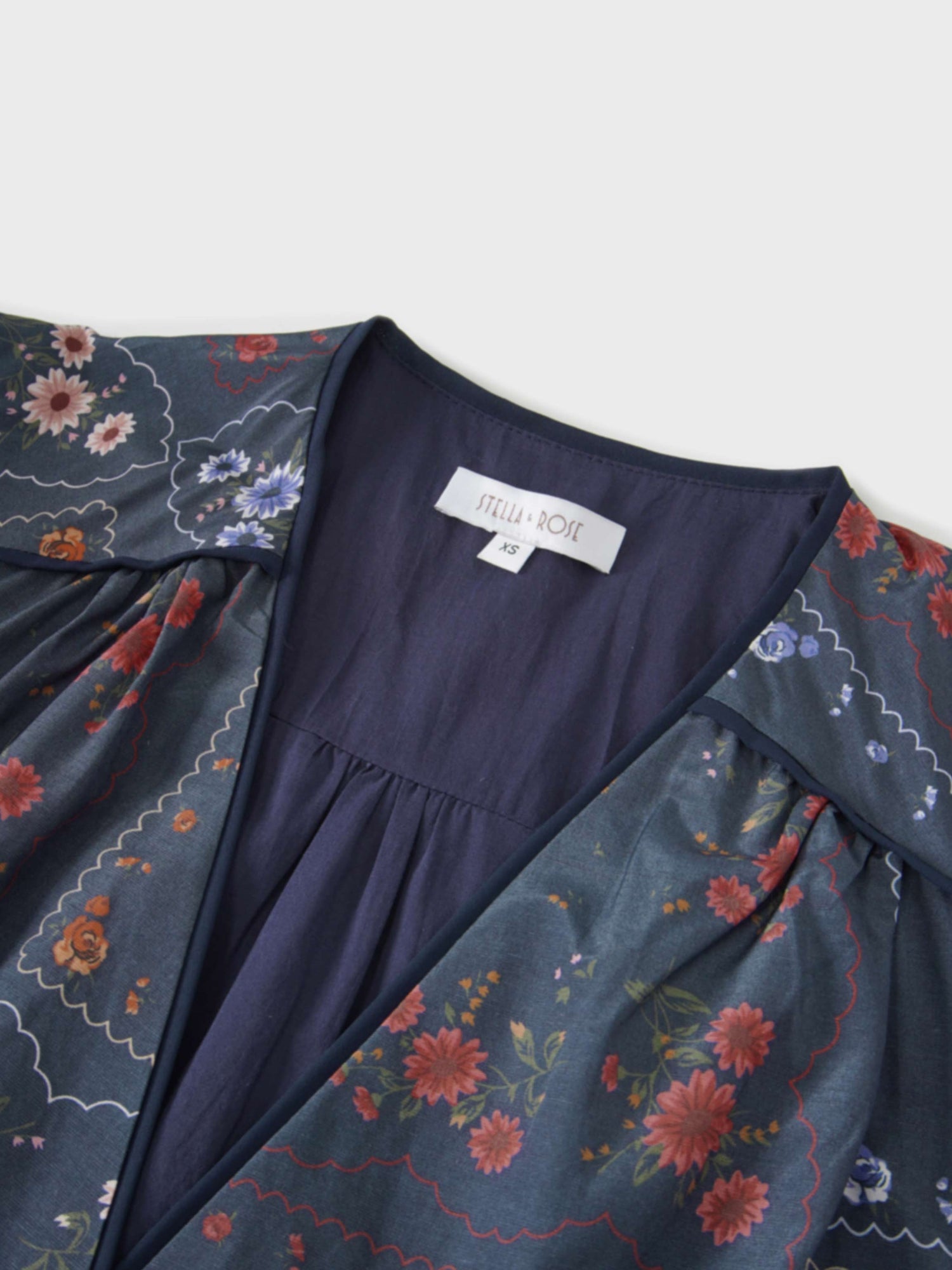Flutter Sleeve Wrap Dress-Colored Floral