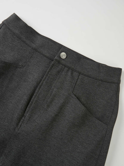 Straight Ponte Maxi Skirt - Grey