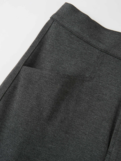 Straight Ponte Maxi Skirt - Grey