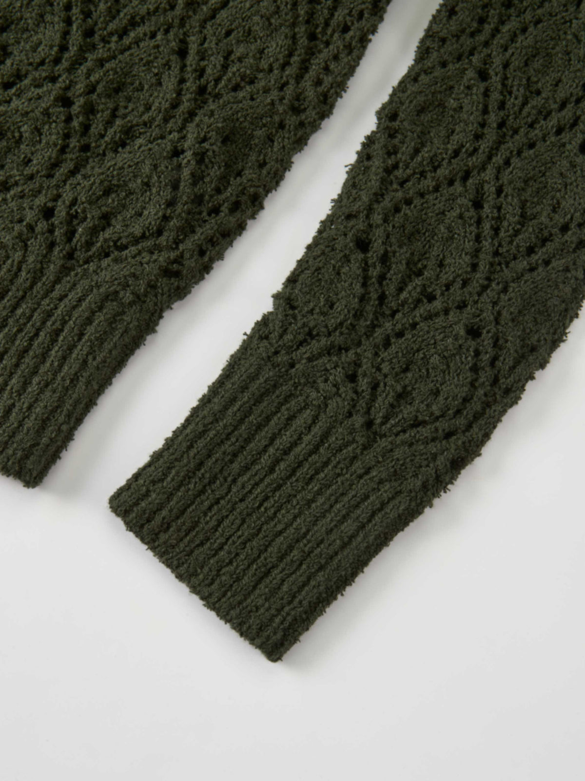 Crochet Cardigan - Olive Green