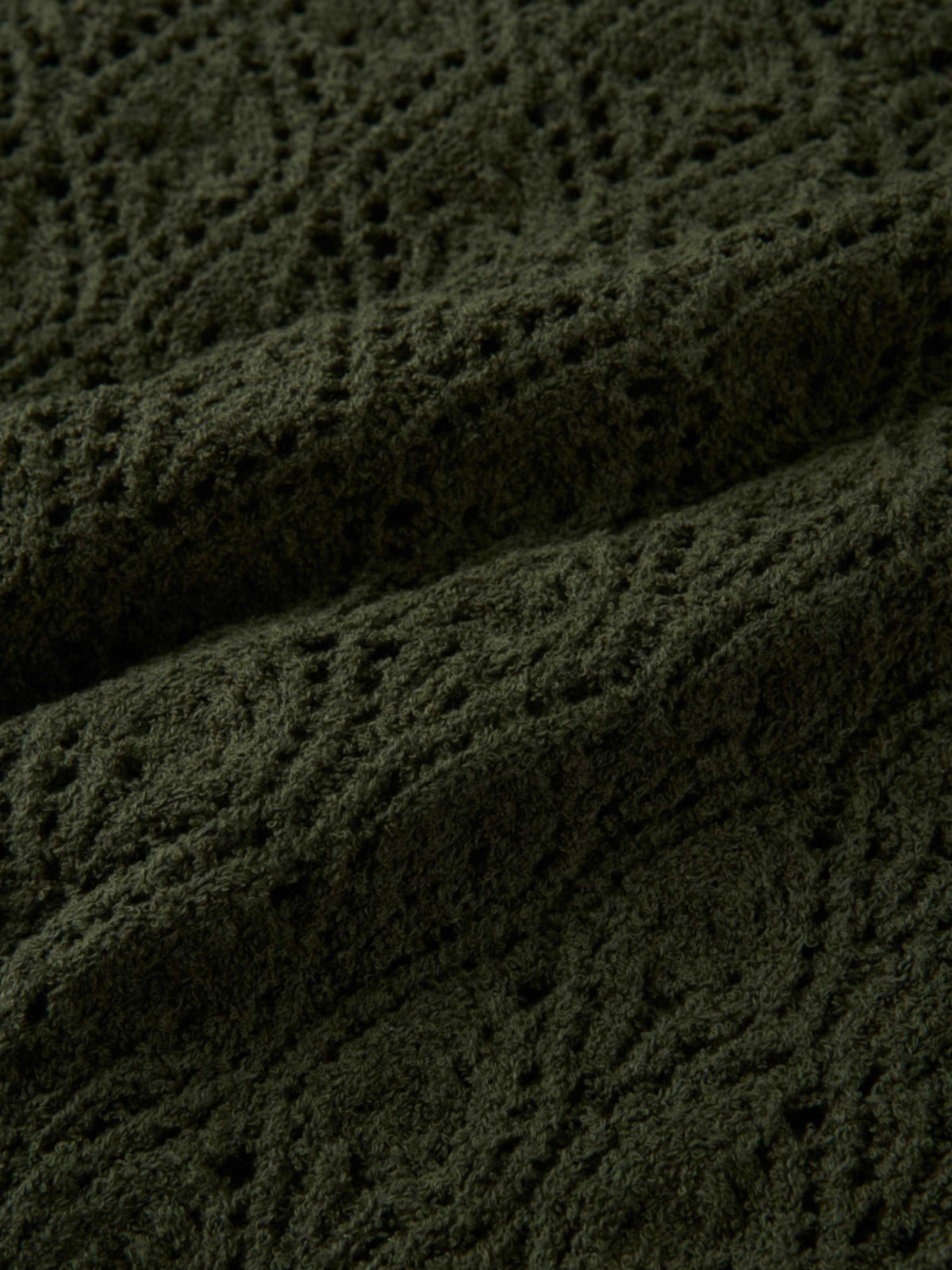 Crochet Cardigan - Olive Green