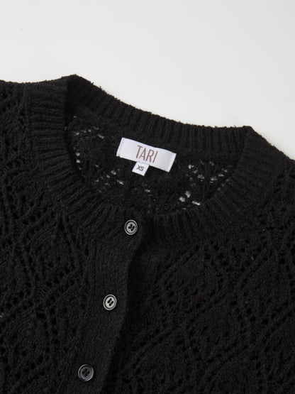 Crochet Cardigan - Black
