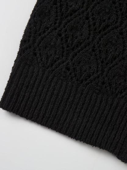 Crochet Cardigan - Black