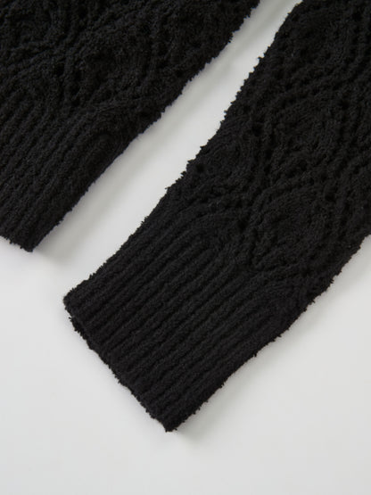 Crochet Cardigan - Black