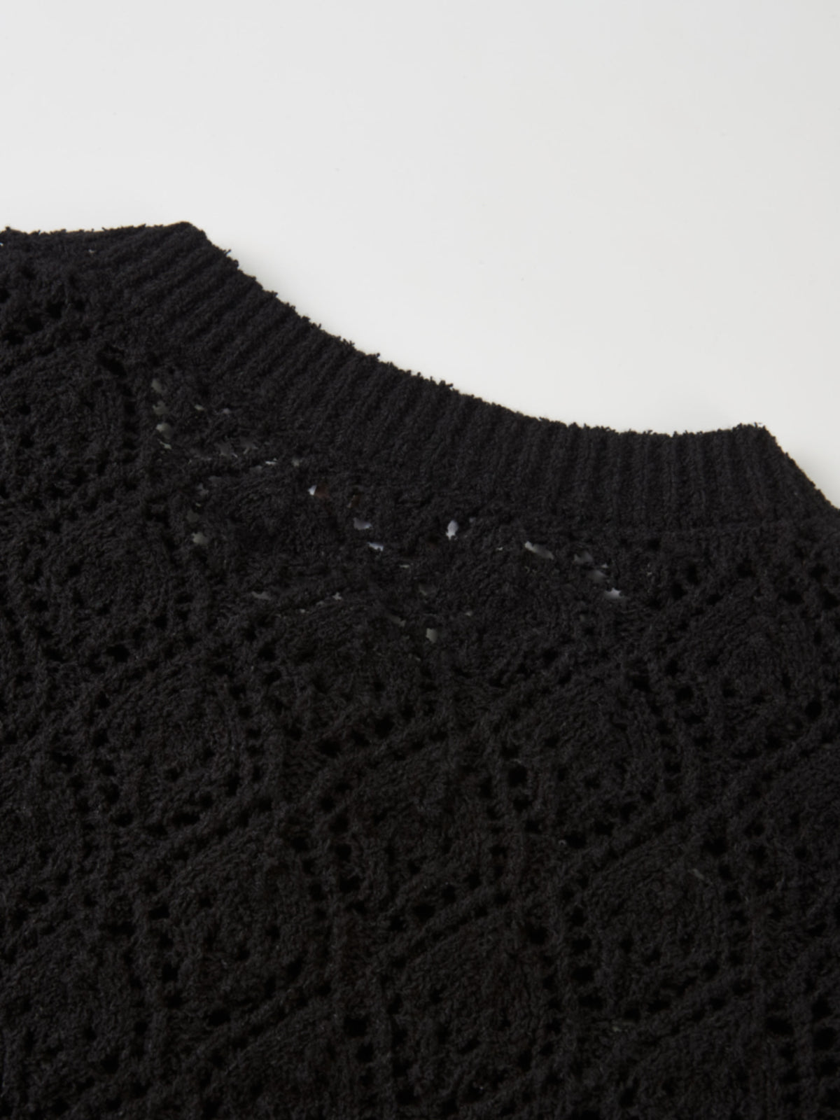 Crochet Cardigan - Black