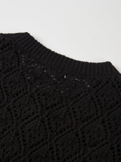Crochet Cardigan - Black