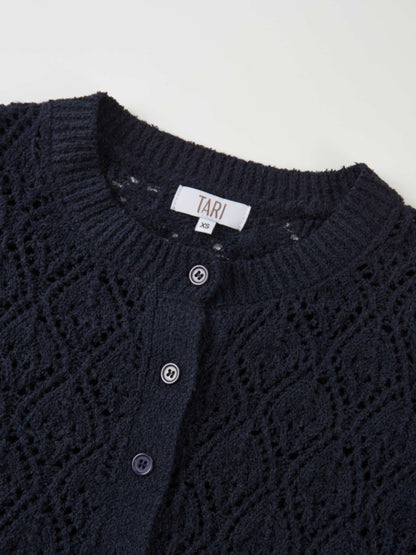 Crochet Cardigan - Navy Blue