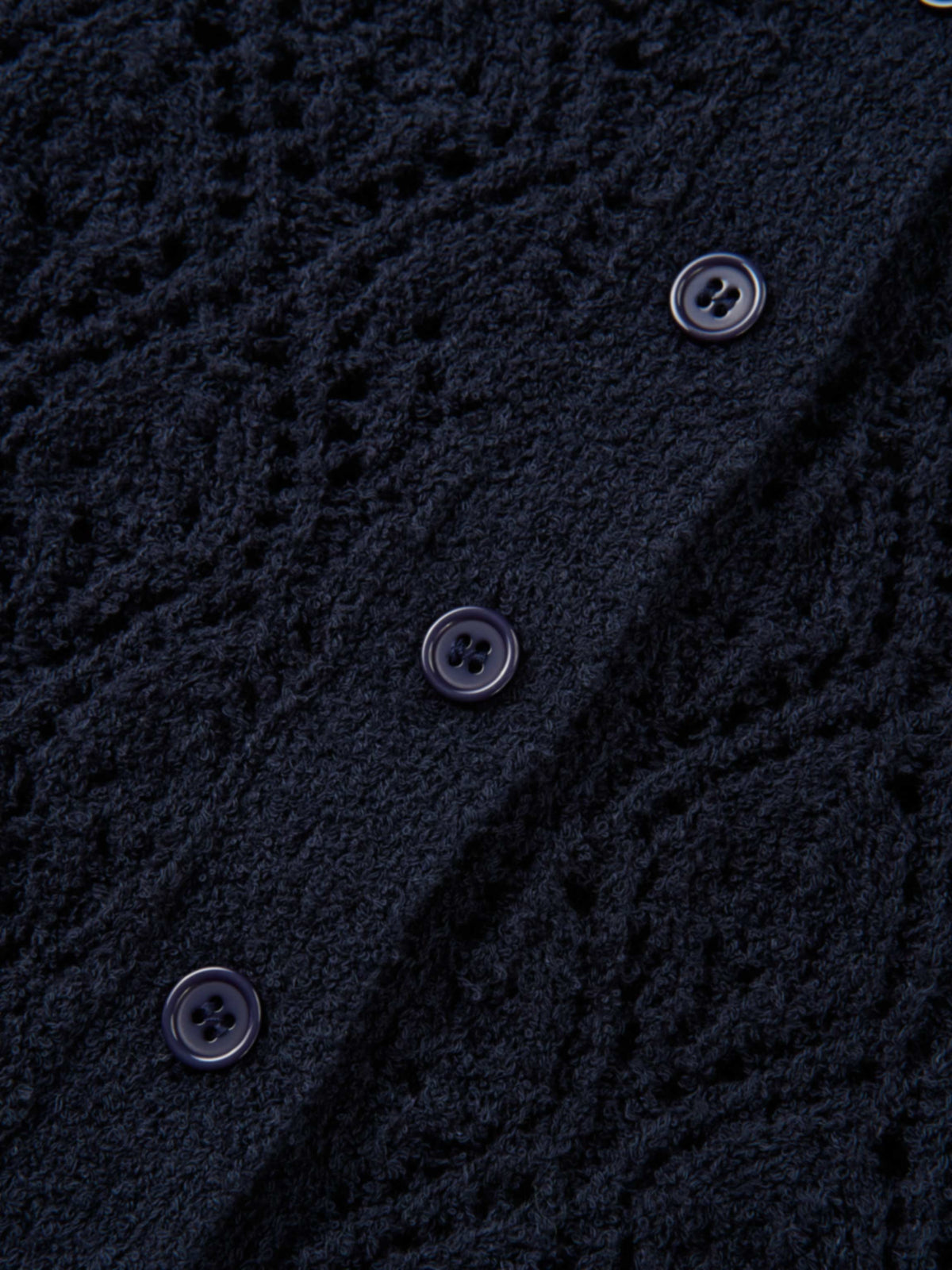 Crochet Cardigan - Navy Blue