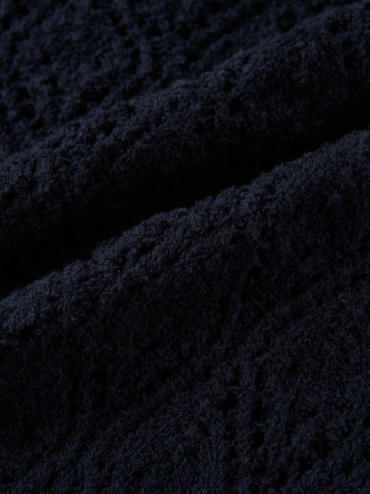 Crochet Cardigan - Navy Blue