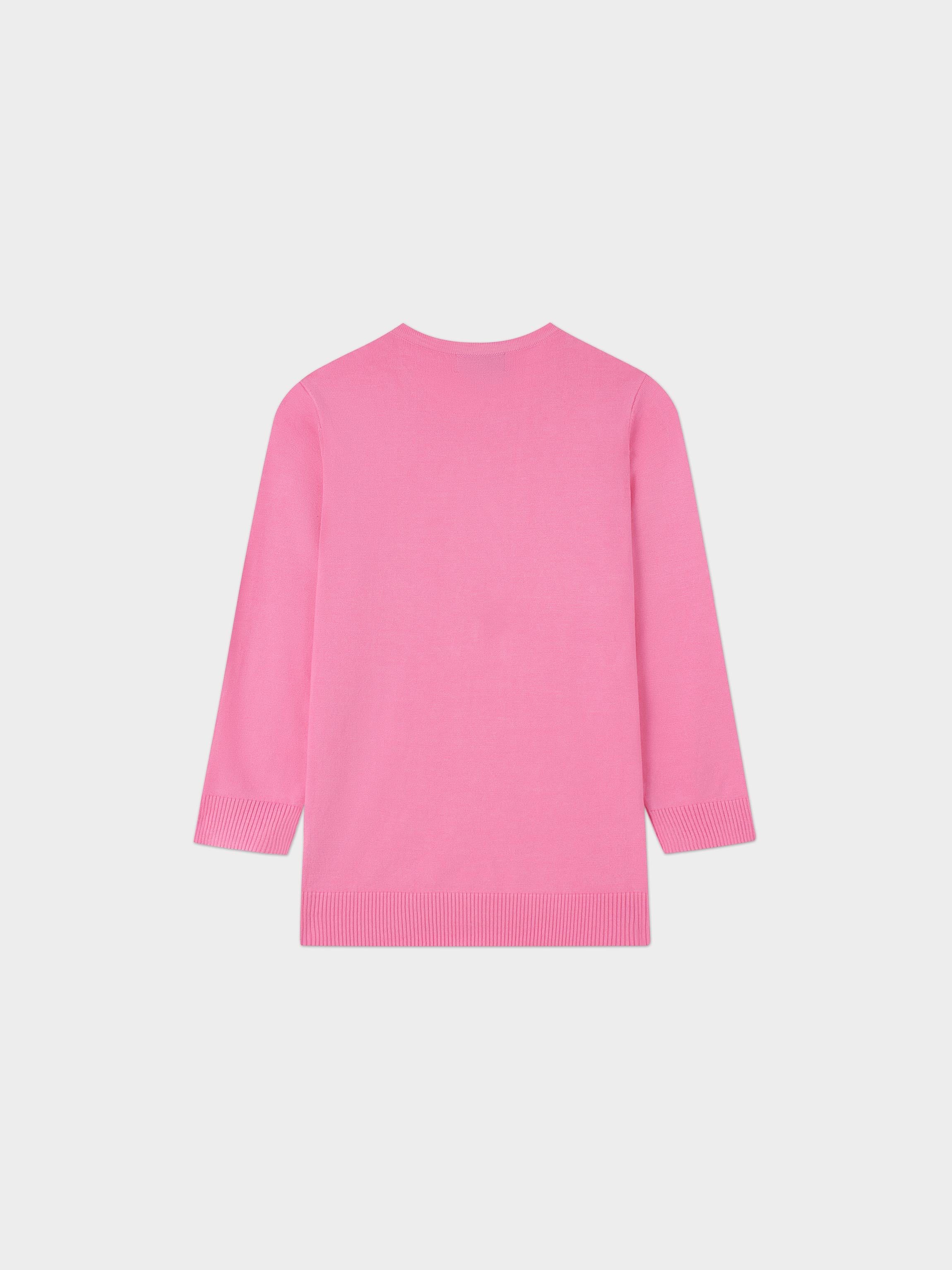 Basic Crew Sweater 3Q-Pink