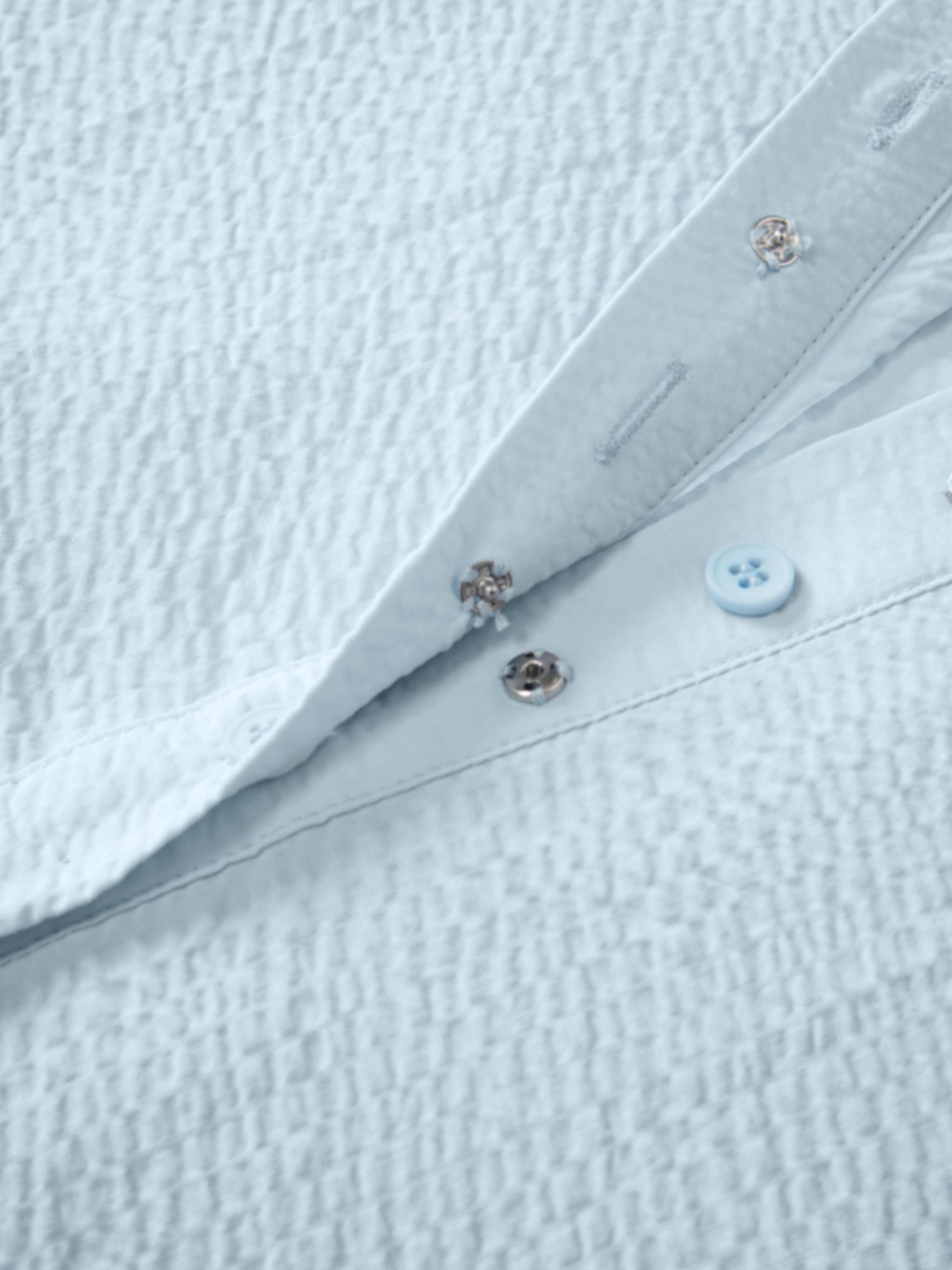 Long Button Down Shirtdress-Light Blue