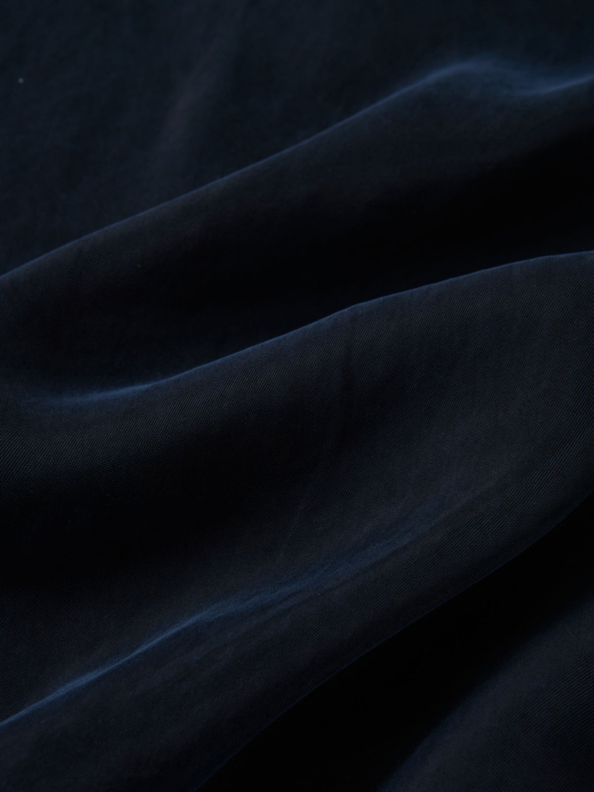 Cupro Button Down Blouse - Navy